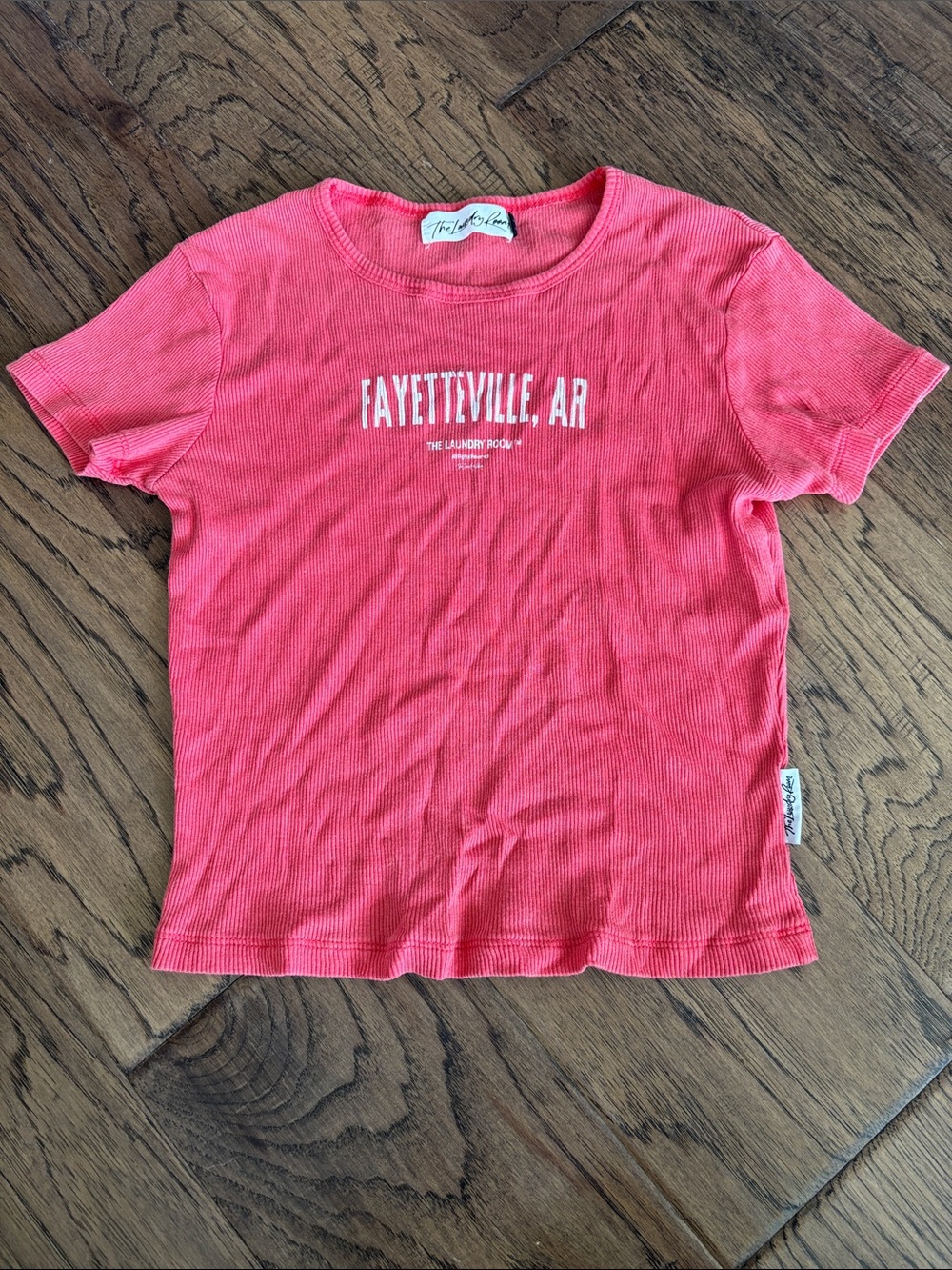 Pink Fayetteville Arkansas Ribbed Baby Tee